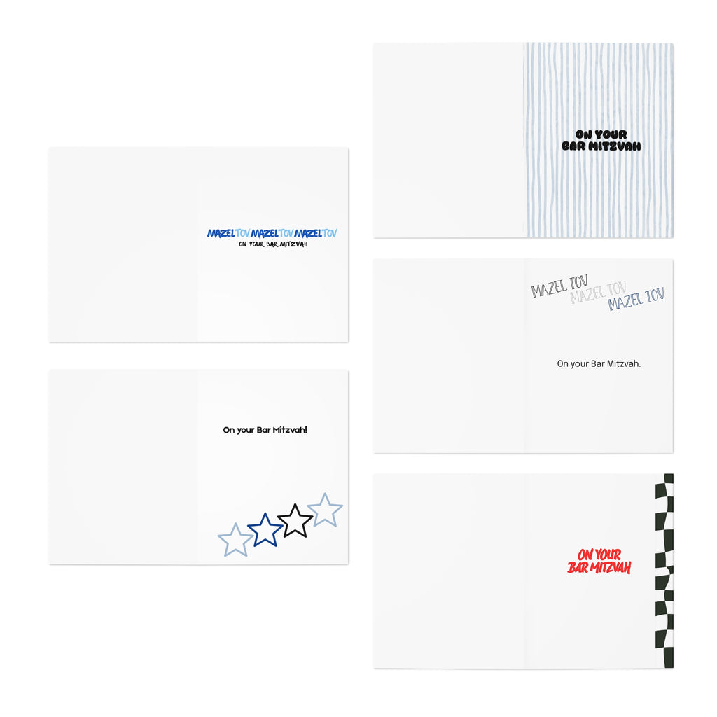 Mazel Tov! Bar Mitzvah Cards (5-Pack)