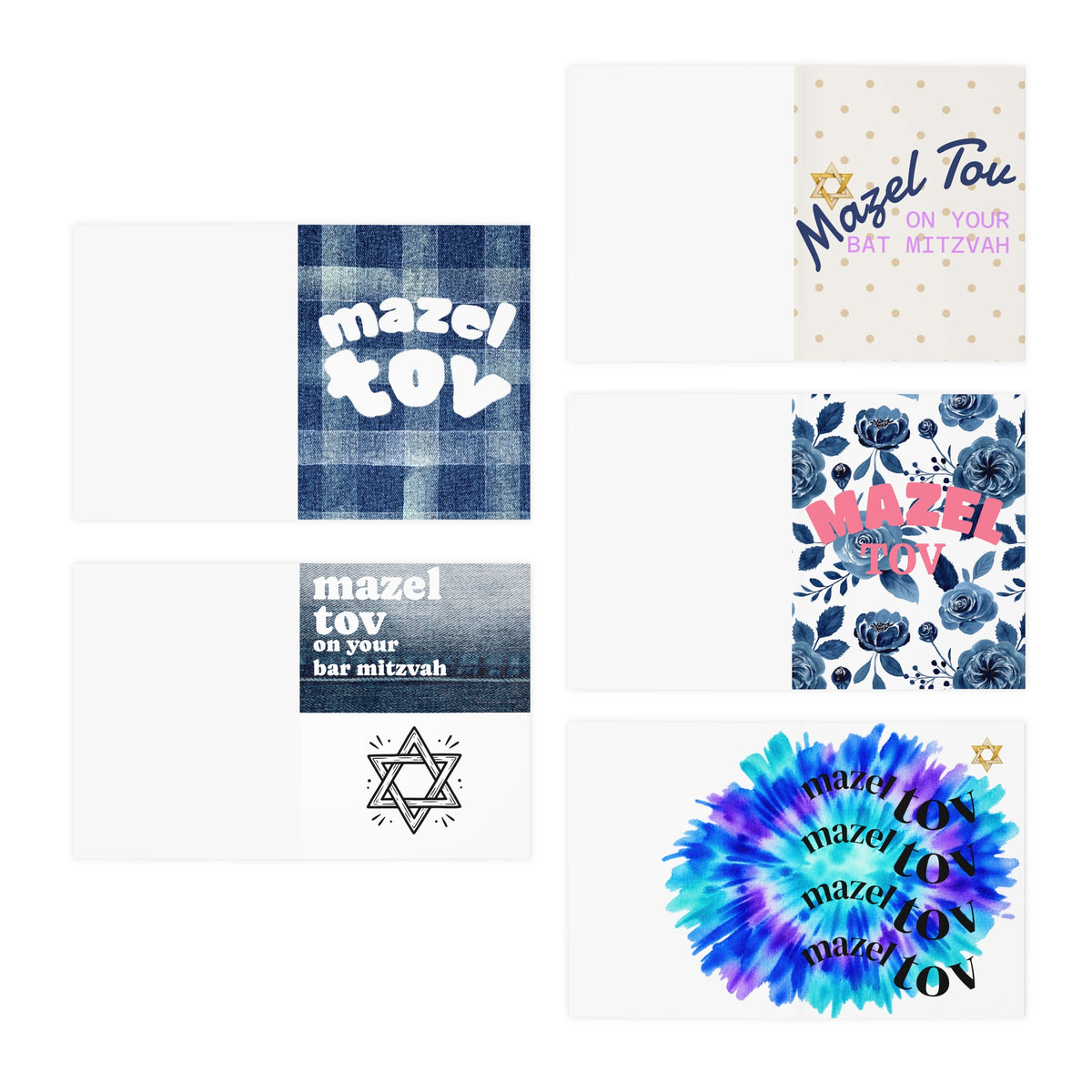 Mitzvah Greeting Cards (Variety 5-Pack)