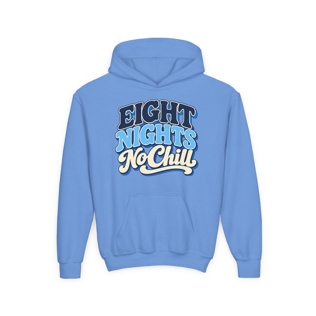 8 Nights No Chill Hanukkah Youth Heavy Blend Hooded Sweatshirt