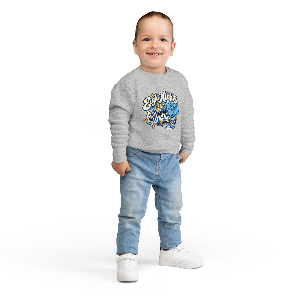 8 Nights No Chill Hanukkah Toddler Sweatshirt