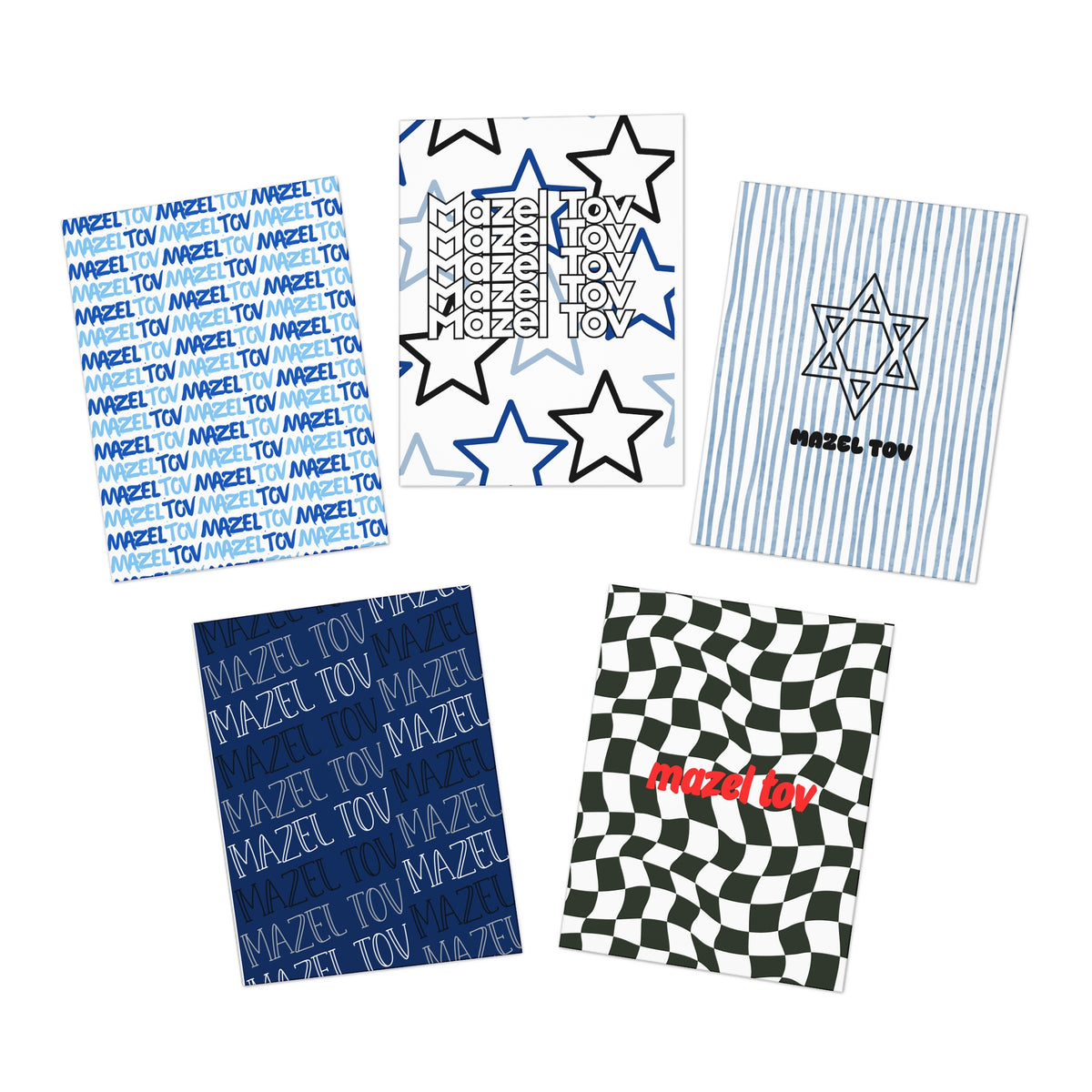 Mazel Tov! Bar Mitzvah Cards (5-Pack)