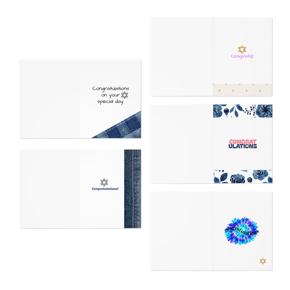 Mitzvah Greeting Cards (Variety 5-Pack)