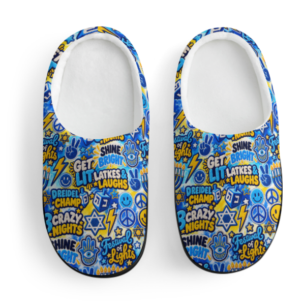 Kid's Hanukkah Cotton Slippers