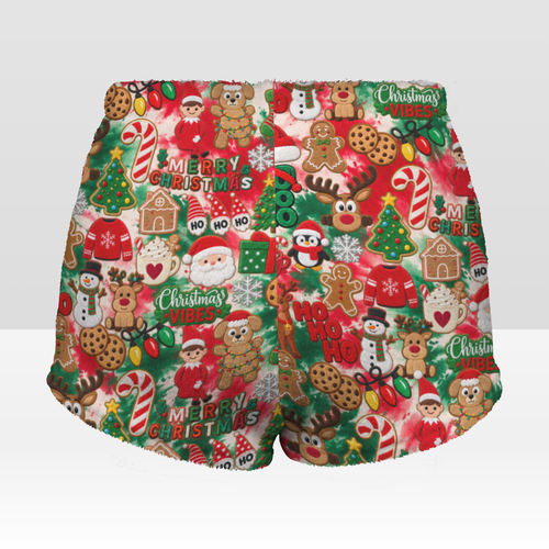 Christmas Plush Pajama Shorts