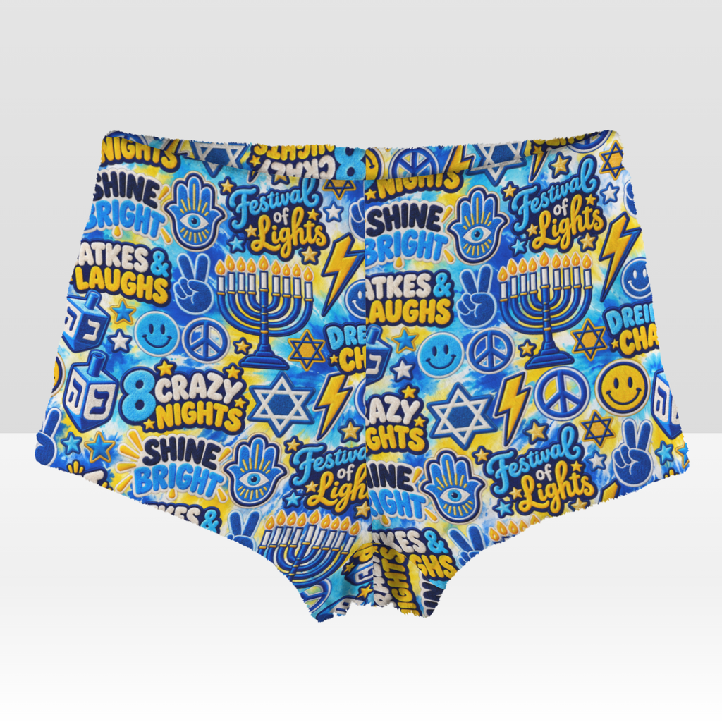 Hanukkah Plush Pajama Shorts