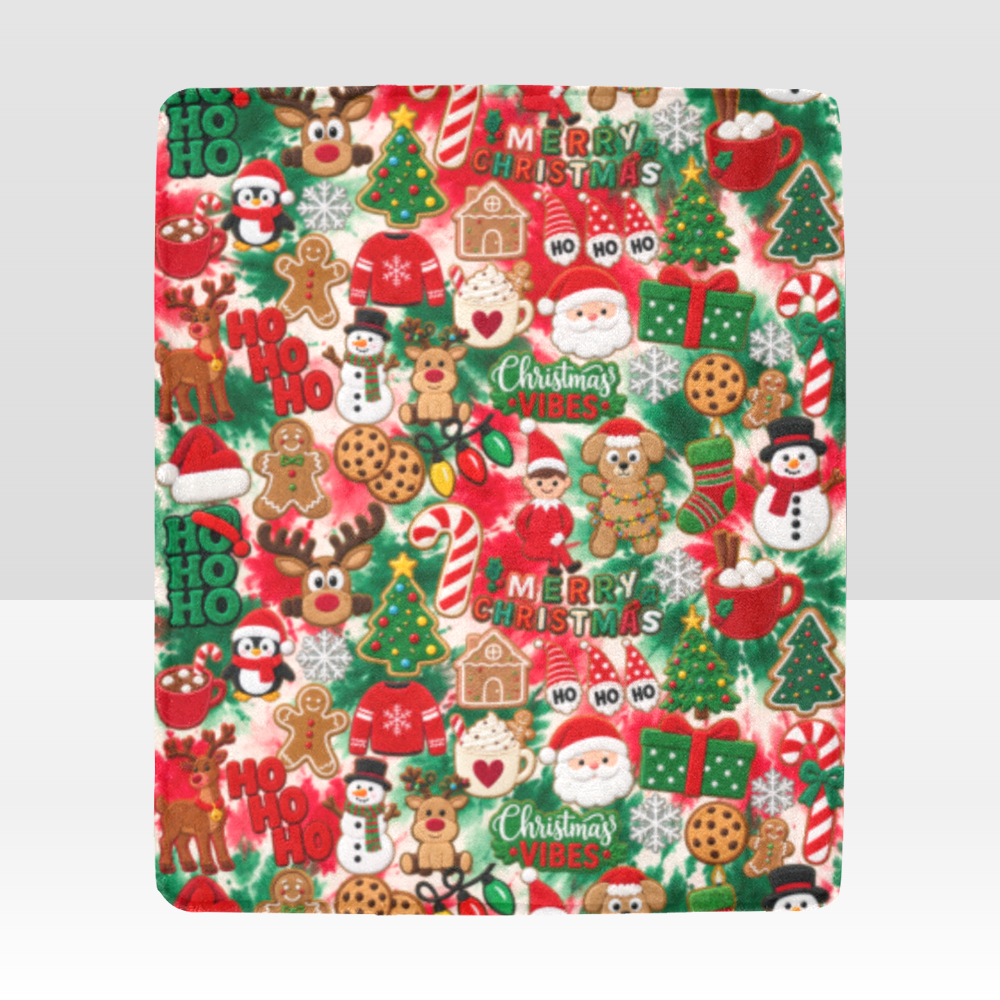 Plush Christmas Throw Blanket