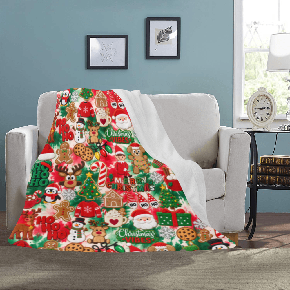 Plush Christmas Throw Blanket